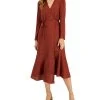 INC International Concepts Women's V-Neck Faux Wrap Dress, Created For Macy's