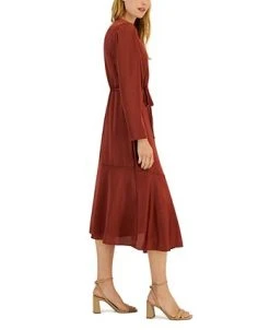 INC International Concepts Women's V-Neck Faux Wrap Dress, Created For Macy's -Anne Klein Sales Store 22438945 fpx