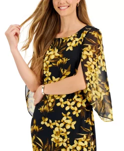 Connected Women's Round-Neck Split-Sleeve Sheath Dress -Anne Klein Sales Store 22443810 fpx