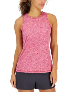 ID Ideology Women's Essentials Heathered Keyhole-Back Tank Top, Created For Macy's -Anne Klein Sales Store 22449424 fpx