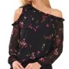 CeCe Women's Cold-Shoulder Bow Blouse