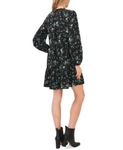 CeCe Women's V-Neck Raglan Sleeve Tiered Dress -Anne Klein Sales Store 22468145 fpx