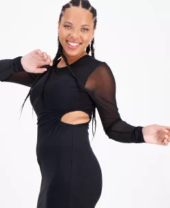 Bar III Women's Mesh-Overlay Side-Cutout Midi Dress, Created For Macy's -Anne Klein Sales Store 22502213 fpx