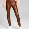 And Now This Women's Faux Leather High Rise Pull-On Leggings