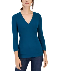 INC International Concepts Women's Ribbed Top, Created For Macy's 18 INC International Concepts Women's Ribbed Top, Created For Macy's -Anne Klein Sales Store 22505308 fpx