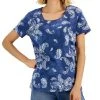 Karen Scott Women's Paisley-Print Relaxed Scoop-Neck Top, Created For Macy's