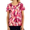 Karen Scott Women's Retro Wash Printed Relaxed Top, Created For Macy's