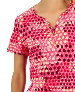 Karen Scott Women's Mod Dots Printed Knit Henley Top, Created For Macy's 7 Karen Scott Women's Mod Dots Printed Knit Henley Top, Created For Macy's -Anne Klein Sales Store 22514480 fpx