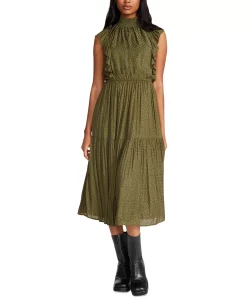 Steve Madden Women's Anna Smocked-Neck Dress -Anne Klein Sales Store 22523231 fpx