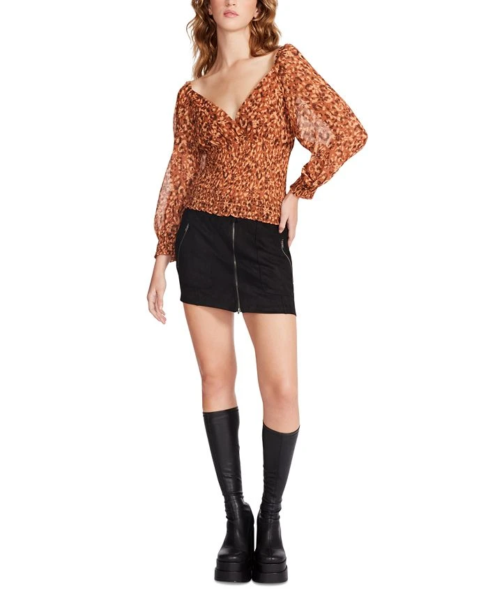 Steve Madden Women's Shannon Smocked Top 1 Steve Madden Women's Shannon Smocked Top