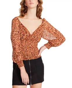 Steve Madden Women's Shannon Smocked Top 8 Steve Madden Women's Shannon Smocked Top -Anne Klein Sales Store 22523867 fpx