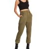 Steve Madden Women's Melanie High-Rise Button-Fly Pants