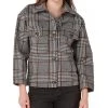 Black Tape Women's Plaid-Print Long-Sleeve Jacket