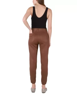 Black Tape Women's Cropped High-Rise Coated Joggers 4 Black Tape Women's Cropped High-Rise Coated Joggers -Anne Klein Sales Store 22535174 fpx