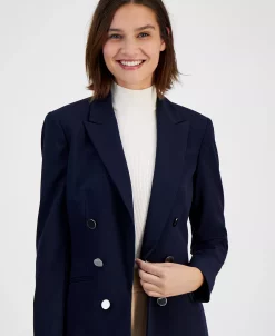 Bar III Women's Bi-Stretch Faux-Double-Breasted Jacket, Created For Macy's -Anne Klein Sales Store 22542374 fpx