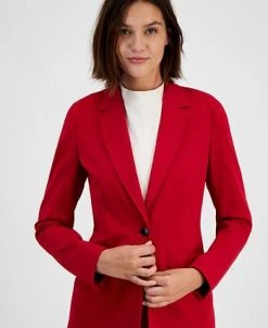 Bar III Women's Compression Single-Button Blazer, Created For Macy's -Anne Klein Sales Store 22542430 fpx
