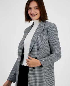 Bar III Women's Houndstooth Faux-Double-Breasted Jacket, Created For Macy's 6 Bar III Women's Houndstooth Faux-Double-Breasted Jacket, Created For Macy's -Anne Klein Sales Store 22542450 fpx