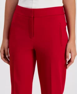 Bar III Women's Straight-Leg Mid-Rise Ankle Pants, Created For Macy's -Anne Klein Sales Store 22542454 fpx