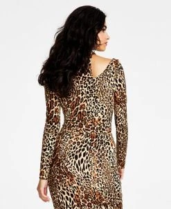 Bar III Women's Animal-Print Mock-Neck Long-Sleeve Crop Top, Created For Macy's 5 Bar III Women's Animal-Print Mock-Neck Long-Sleeve Crop Top, Created For Macy's -Anne Klein Sales Store 22555212 fpx