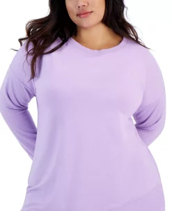 ID Ideology Plus Size Crossover-Hem Sweatshirt, Created For Macy's -Anne Klein Sales Store 22556345 fpx