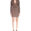 Sanctuary Women's Ruched-Knit Houndstooth Mini Dress