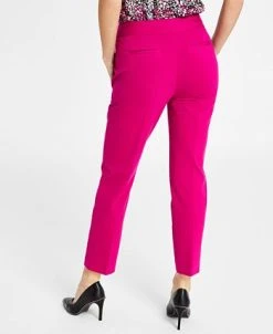 Bar III Women's Straight Leg High-Rise Ankle Pants, Created For Macy's -Anne Klein Sales Store 22562577 fpx
