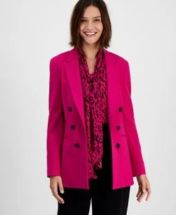 Bar III Women's Compression Boyfriend Long-Sleeve Blazer -Anne Klein Sales Store 22562671 fpx