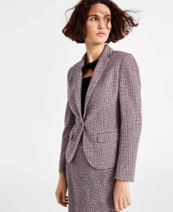Bar III Women's Single-Button Long Sleeve Blazer, Created For Macy's -Anne Klein Sales Store 22562724 fpx