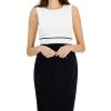 Kasper Women's Sleeveless Colorblocked Sheath Dress