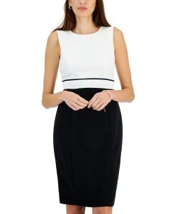 Kasper Women's Sleeveless Colorblocked Sheath Dress