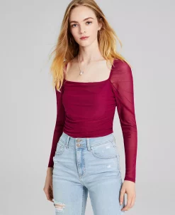 And Now This Women's Puff-Sleeve Ruched Long Sleeve Bodysuit 9 And Now This Women's Puff-Sleeve Ruched Long Sleeve Bodysuit -Anne Klein Sales Store 22567014 fpx