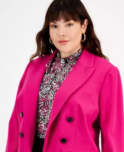 Bar III Plus Size Compression Boyfriend Blazer, Created For Macy's -Anne Klein Sales Store 22567263 fpx