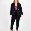 Bar III Plus Size Faux Double-Breasted Tweed Blazer, Created For Macy's