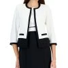 Kasper Women's Colorblocked Open-Front 3/4-Sleeve Blazer