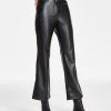 Black Tape Women's Coated Straight-Leg Ankle Pants