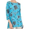 JM Collection Women's Beauty Flow Floral-Print Swing Top, Created For Macy's