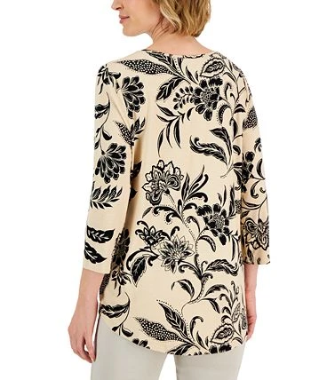 JM Collection Women's Vineyard Path Printed Knit Top, Created For Macy's 2 JM Collection Women's Vineyard Path Printed Knit Top, Created For Macy's - Image 2