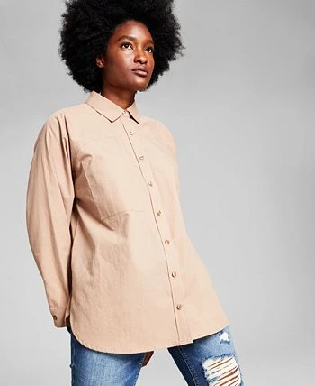 And Now This Women's Long-Sleeve Cotton Button Down Shirt 2 And Now This Women's Long-Sleeve Cotton Button Down Shirt - Image 2