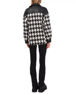Vince Camuto Women's Printed Faux-Leather Trim Shirt Jacket -Anne Klein Sales Store 22599700 fpx