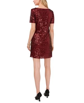 Vince Camuto Women's Sequined Round-Neck Short-Sleeve Dress 2 Vince Camuto Women's Sequined Round-Neck Short-Sleeve Dress - Image 2