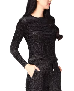 Michael Kors Women's Velvet Shimmery Long-Sleeve Top -Anne Klein Sales Store 22607684 fpx