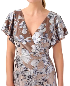 Adrianna Papell Women's Burnout Velvet Side-Slit Gown -Anne Klein Sales Store 22629133 fpx