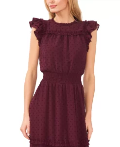 CeCe Ruffled Swiss Dot Midi Dress -Anne Klein Sales Store 22630754 fpx