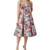 Adrianna Papell Women's Jacquard Midi Dress