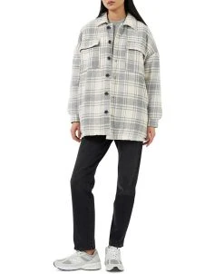 French Connection Women's Caty Checked Shirt Jacket