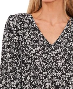 CeCe Women's Long-Sleeve V-Neck Tie-Cuff Blouse 10 CeCe Women's Long-Sleeve V-Neck Tie-Cuff Blouse -Anne Klein Sales Store 22664832 fpx