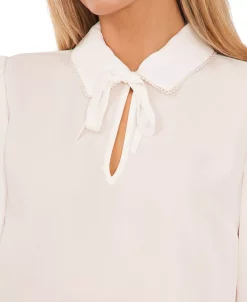CeCe Women's Long-Sleeve Imitation-Pearl-Detail Peter-Pan-Collar Blouse 6 CeCe Women's Long-Sleeve Imitation-Pearl-Detail Peter-Pan-Collar Blouse -Anne Klein Sales Store 22664916 fpx
