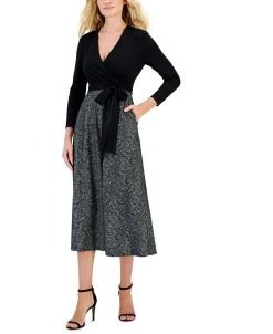 Anne Klein Women's Serenity Glen Plaid Jacquard Dress