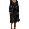 INC International Concepts Women's Printed Jacquard Blouson-Sleeve Dress, Created For Macy's