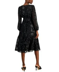 INC International Concepts Women's Printed Jacquard Blouson-Sleeve Dress, Created For Macy's -Anne Klein Sales Store 22676476 fpx